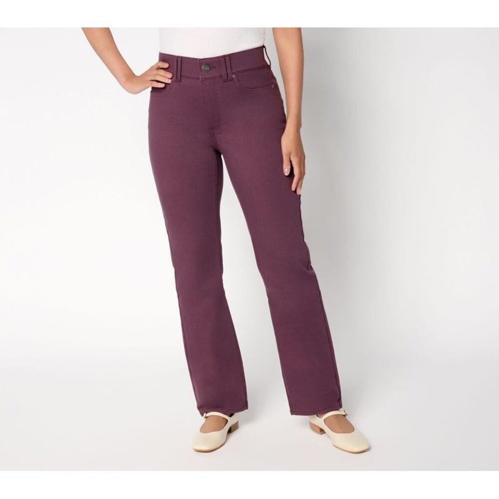 NYDJ Women's Plus Sz Pants 14W Marilyn Straight Leg Jean Cool Purple A720251